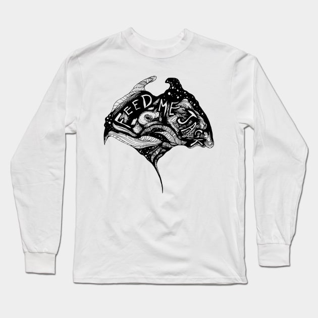 feed me Long Sleeve T-Shirt by Organized Atoms